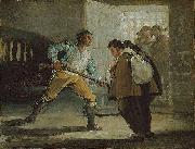Francisco de Goya, El Maragato Threatens Friar Pedro de Zaldivia with His Gun